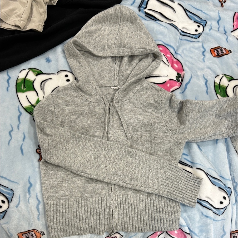 GARAGE spongy fluffy zip up
